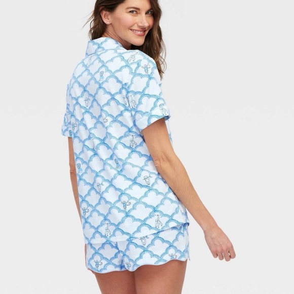 Roller Rabbit X Target Women’s Geo Trellis Short Sleeves and Shorts Pajama Set - Picture 2 of 4